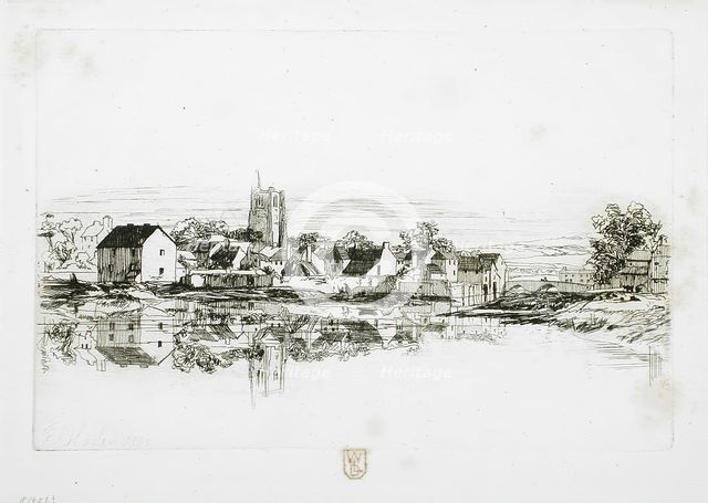 Kidwelly Town, 1859. Creator: Francis Seymour Haden.