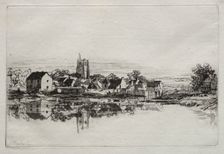 Kidwelly Town, 1859. Creator: Francis Seymour Haden (British, 1818-1910)