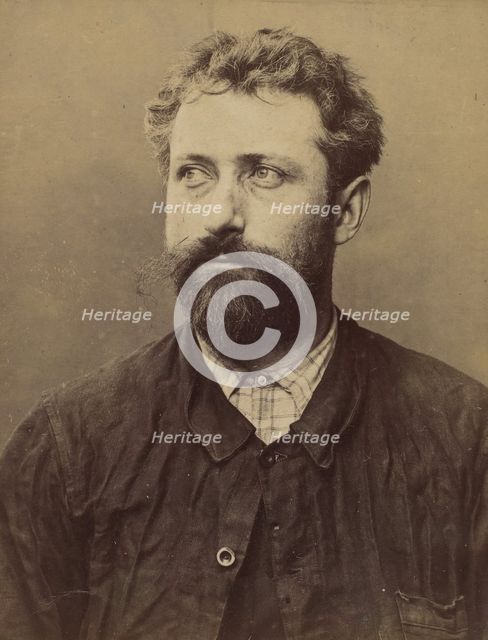 Kieffer. Nicolas. 35 ans, né le 8/4/59 à Haltuiller (Meurthe). Menuisier. Anarchiste. 2/7/94., 1894. Creator: Alphonse Bertillon.