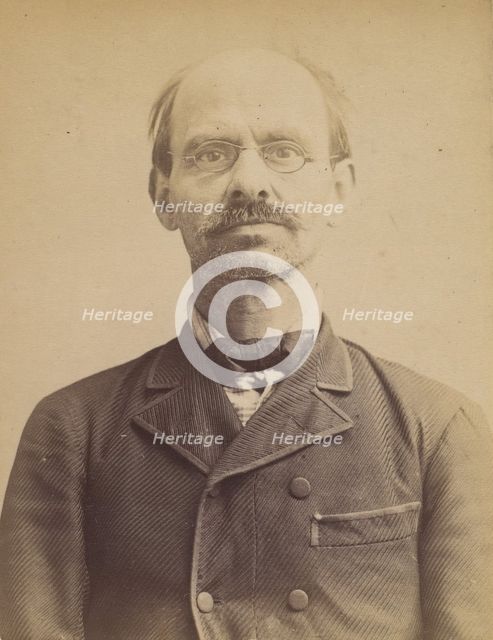 Kilchenstein. Dominique. 48 ans, né à Luneville (Meurthe & Moselle). Marchand au panier. A..., 1892. Creator: Alphonse Bertillon.