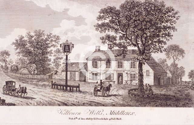 Kilburn Wells, Hampstead, London, 1818. Artist: Anon