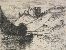 Kilgaren Castle, 1864. Creator: Francis Seymour Haden