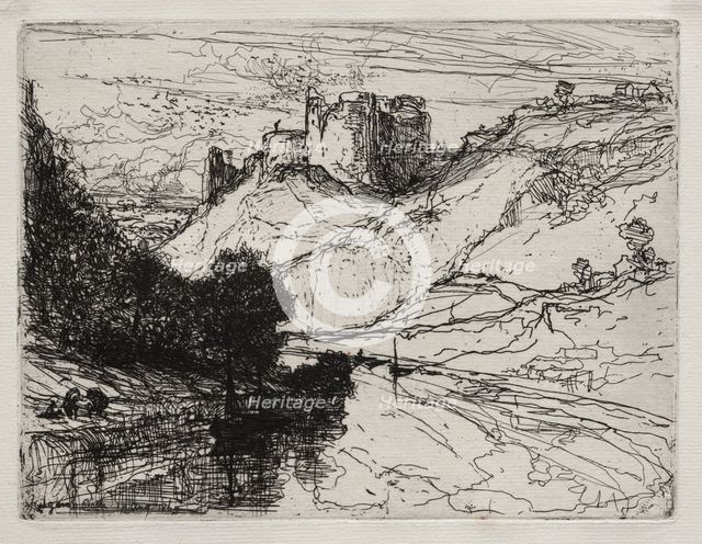 Kilgaren Castle, 1864. Creator: Francis Seymour Haden (British, 1818-1910).