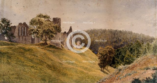 Kildrummy Castle, Aberdeenshire, frequented by Sir Patrick Manson in 1889, 1889. Creator: James Billington Coughtrie.