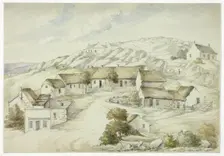 Kilkenny Village from the Rocks, November 1843. Creator: Elizabeth Murray