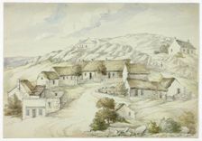Kilkenny Village from the Rocks, November 1843. Creator: Elizabeth Murray