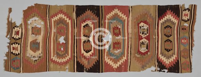 Kilim with Six Double-Niches, Central Anatolian Region, early 19th century. Creator: Unknown.