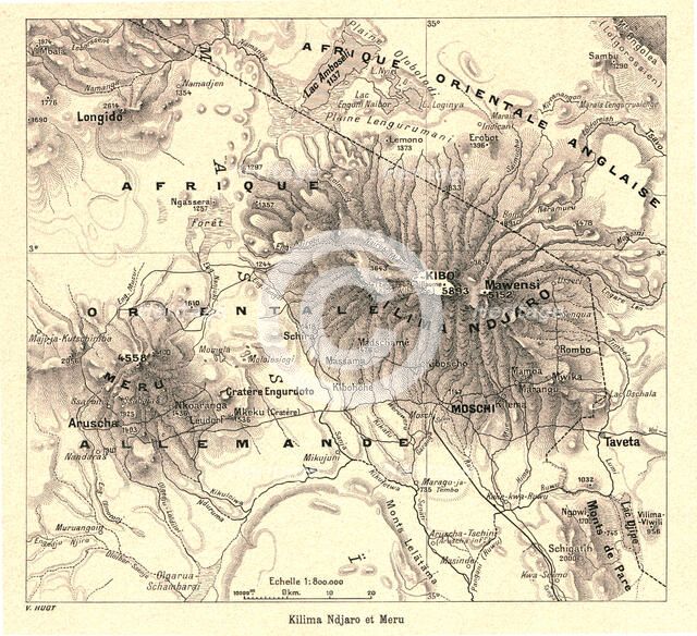 ''Kilima Ndjaro et Meru; Afrique Australe', 1914. Creator: Unknown.