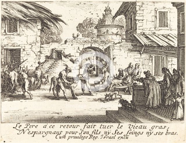 Killing the Fatted Calf, 1635. Creator: Jacques Callot.