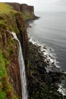Kilt Rock and Mealt Falls, Skye, Highland, Scotland. Creator: Peter Thompson