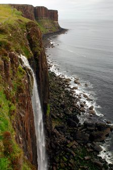 Kilt Rock and Mealt Falls, Skye, Highland, Scotland. Creator: Peter Thompson