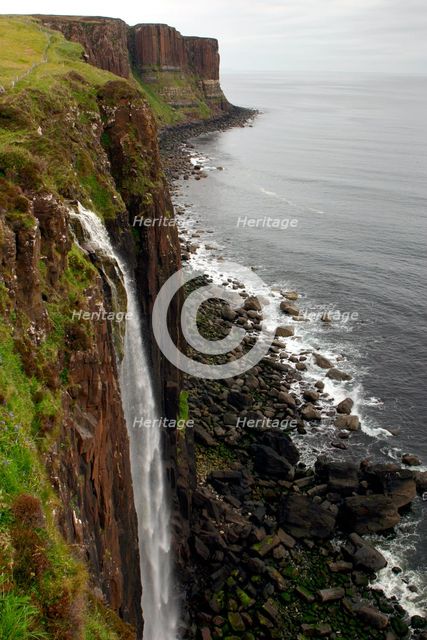 Kilt Rock and Mealt Falls, Skye, Highland, Scotland. Creator: Peter Thompson.