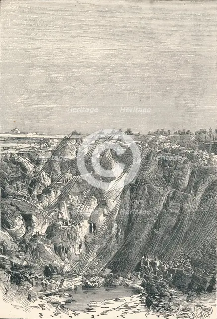 Kimberley: appearance of the diamond mine in 1880, 1896. Artist: Unknown