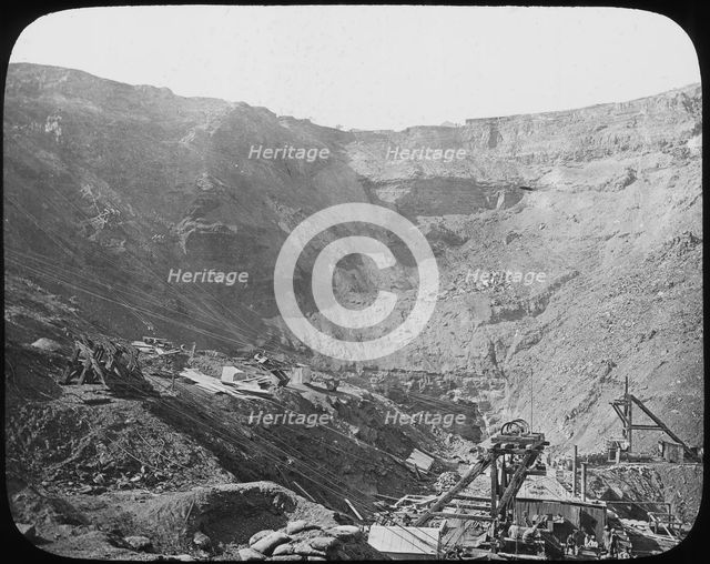 Kimberley diamond mine, South Africa, c1890. Artist: Unknown