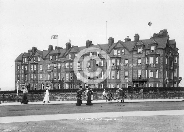 Kimbers Hotel, Cliftonville, Margate, Kent, 1890-1910. Artist: Unknown