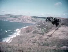 Kimmeridge Ledges and coastline seen from St Alban's Head, Dorset, c1955. Creator: Arthur Charles Kirby Ware