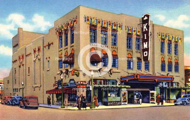 Kimo, America's foremost Indian theatre, Albuquerque, New Mexico, USA, 1938. Artist: Unknown