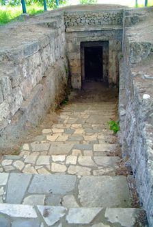 Kinch's Macedonian tomb, Lefkadia, Greece. Creator: Samuel Magal