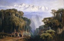 Kinchinjunga from Darjeeling 1877. Artist: Edward Lear