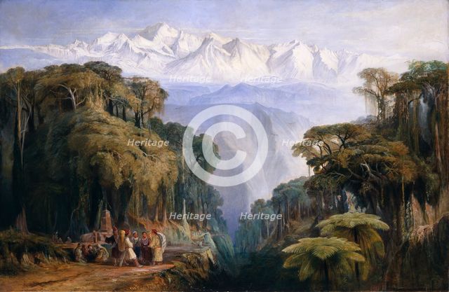 'Kinchinjunga from Darjeeling', 1877. Creator: Edward Lear.