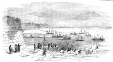 Kinburn Fort, and the Spit of Otchakoff - the Expeditionary Fleet in the Ice, 1856. Creator: Unknown