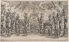 Kingdom of Pluto; a view of the underworld with Pluto and Proserpina enthroned at center, ..., 1668. Creator: Mathäus Küsel