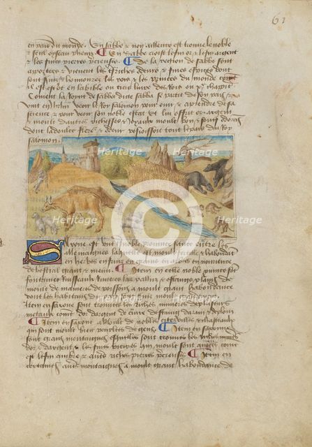 Kingdom of Saxony; Livre des merveilles du monde (Book of the Marvels of the World), about 1460-1465 Creator: Master of the Geneva Boccaccio.