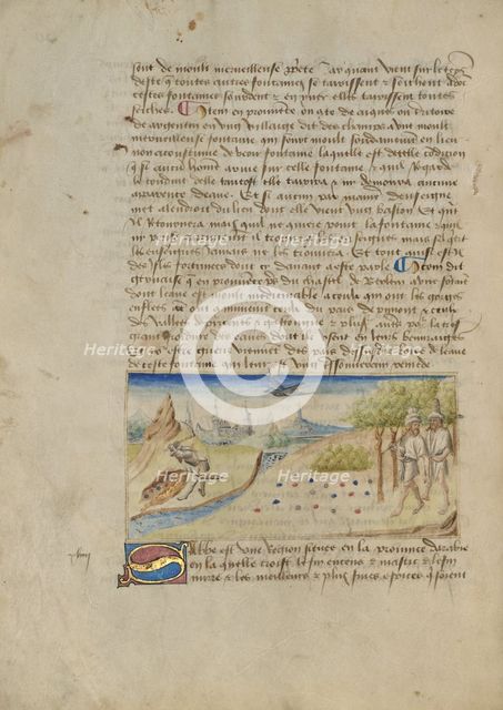 Kingdom of Sheba; Livre des merveilles du monde (Book of the Marvels of the World), about 1460-1465. Creator: Master of the Geneva Boccaccio.