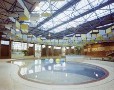 Kingfisher Leisure Centre, Fairfield Road, Kingston upon Thames, London, 30/11/1983. Creator: John Laing plc