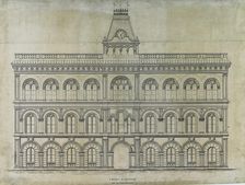Kings County Courthouse Competition, Chicago, Illinois, Elevation, c. 1869. Creator: Peter Bonnett Wight