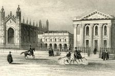 King's College Chapel, University Library & Senate House, Cambridge c1835. Creator: Unknown