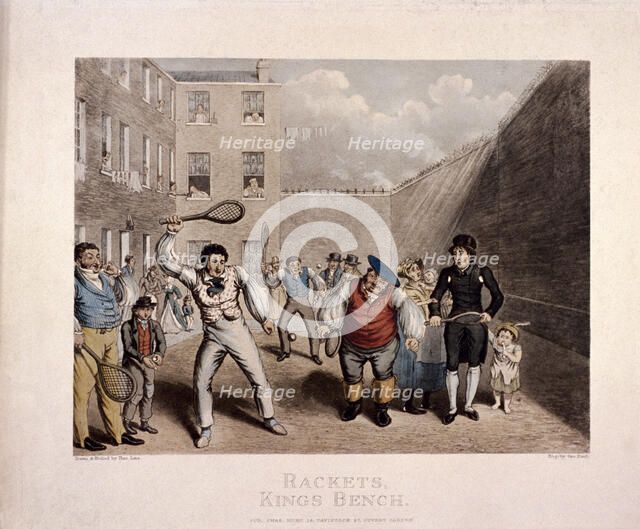 King's Bench Prison, Southwark, London, c1825. Artist: Theodore Lane