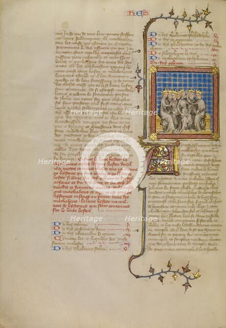 Kings from the Books of Esther and Maccabees, about 1360-1370. Creator: Master of Jean de Mandeville.