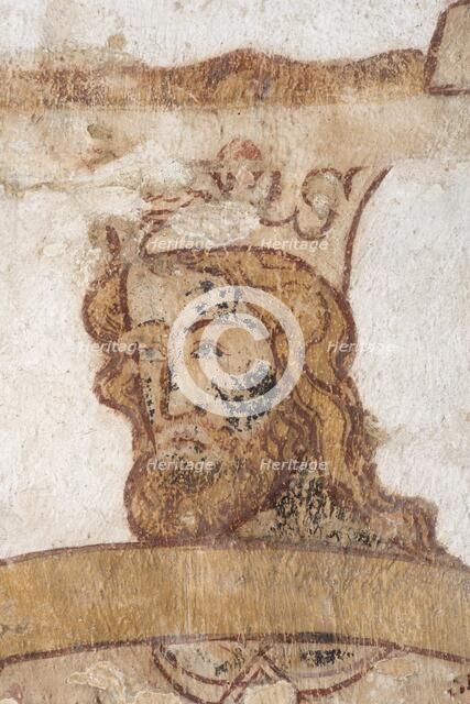 King's head, Longthorpe Tower, Thorpe Road, Peterborough, Cambridgeshire, c2013. Artist: Steve Cole.