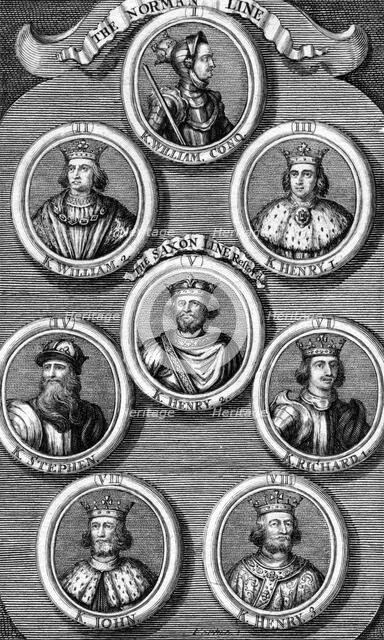 Kings of England.Artist: George Vertue
