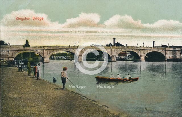 'Kingston Bridge', 1908. Artist: Unknown.