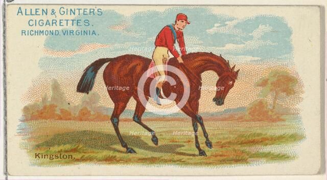 Kingston, from The World's Racers series (N32) for Allen & Ginter Cigarettes, 1888. Creator: Allen & Ginter.