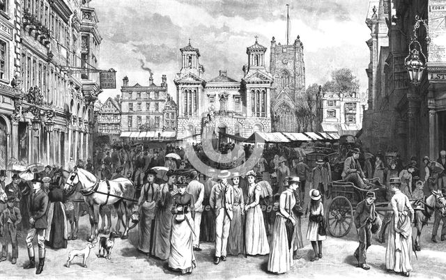 ''Kingston-On-Thames -The Market Place', 1890. Creator: Unknown.