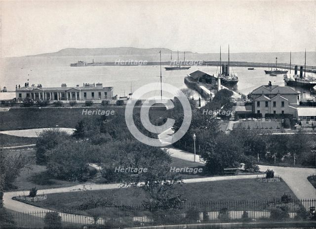'Kingstown - General View of the Harbour', 1895. Artist: Unknown.