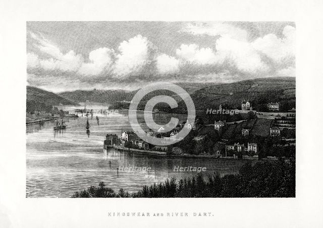 Kingswear and the River Dart, South Devon, 1896. Artist: Unknown