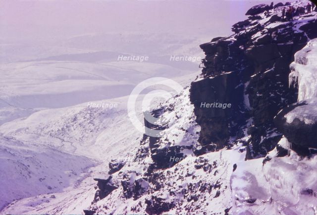 Kinder Downfall on Kinder Scout, Peak District, England, 20th century. Artist: CM Dixon.