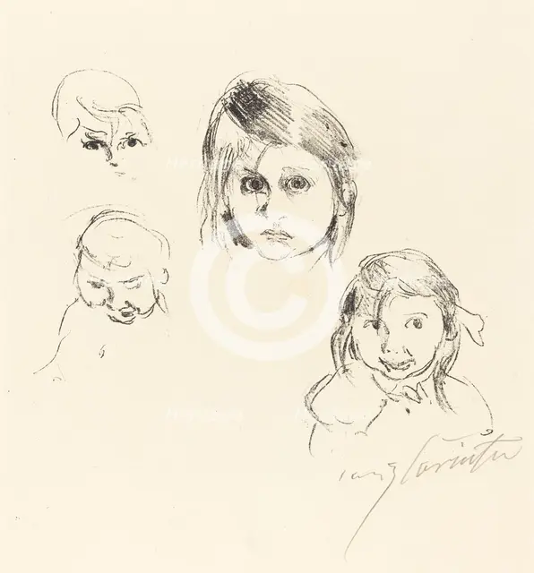 Kinderköpfe (Heads of Children), 1914. Creator: Lovis Corinth.