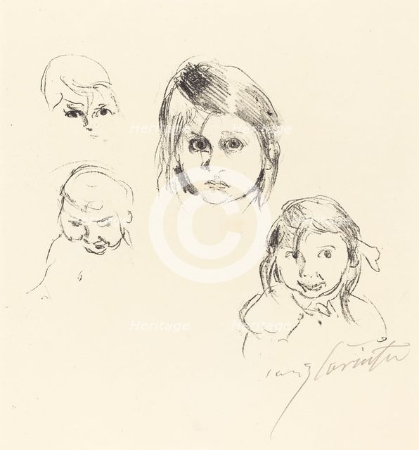 Kinderköpfe (Heads of Children), 1914. Creator: Lovis Corinth.