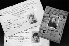 Kindertransport documents, c1939. Creator: Unknown
