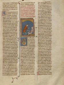 King Tanor Killing Nicoraut, about 1320-1340. Creator: Unknown