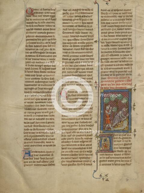 King Tanor Placing his Child in a Well, about 1320-1340. Creator: Unknown.