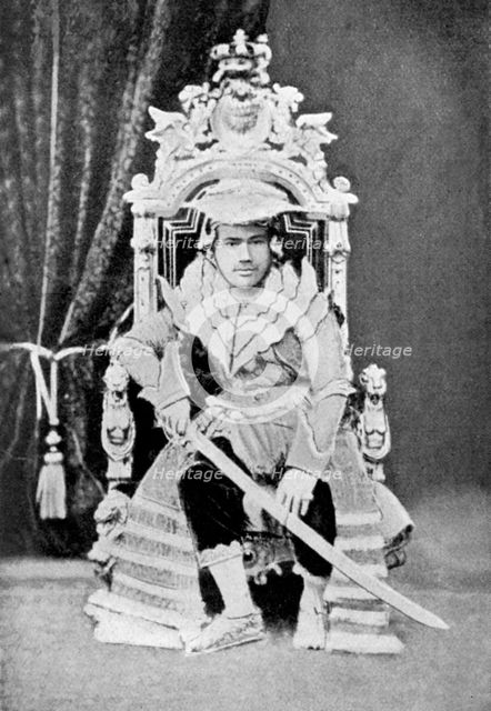 King Thibaw of Burma in full court dress, c1900, (c1920). Artist: Unknown