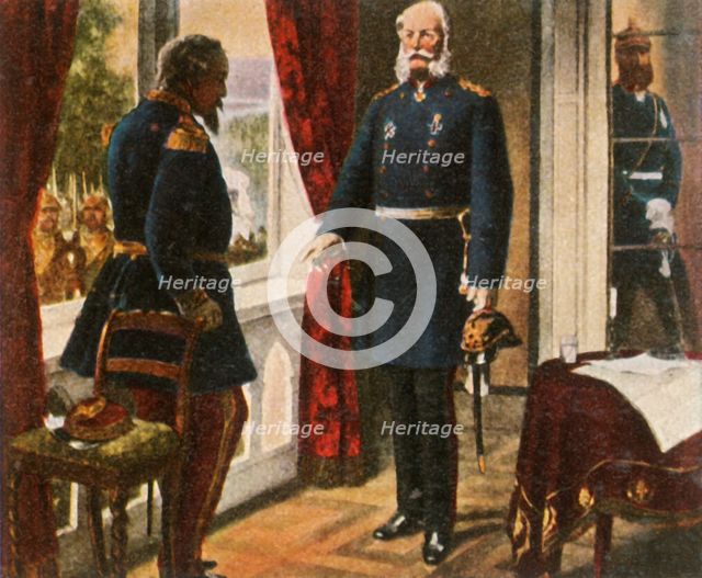 King Wilhelm and Emperor Napoleon after the Battle of Sedan, 2 September 1870, (1936).  Creator: Unknown.