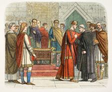 King William I pays court to the English leaders, c1066 (1864). Creator: James William Edmund Doyle