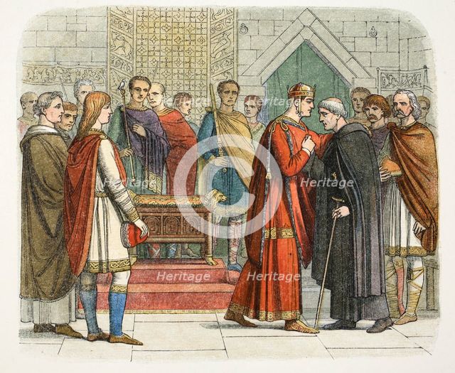 King William I pays court to the English leaders, c1066 (1864). Creator: James William Edmund Doyle.